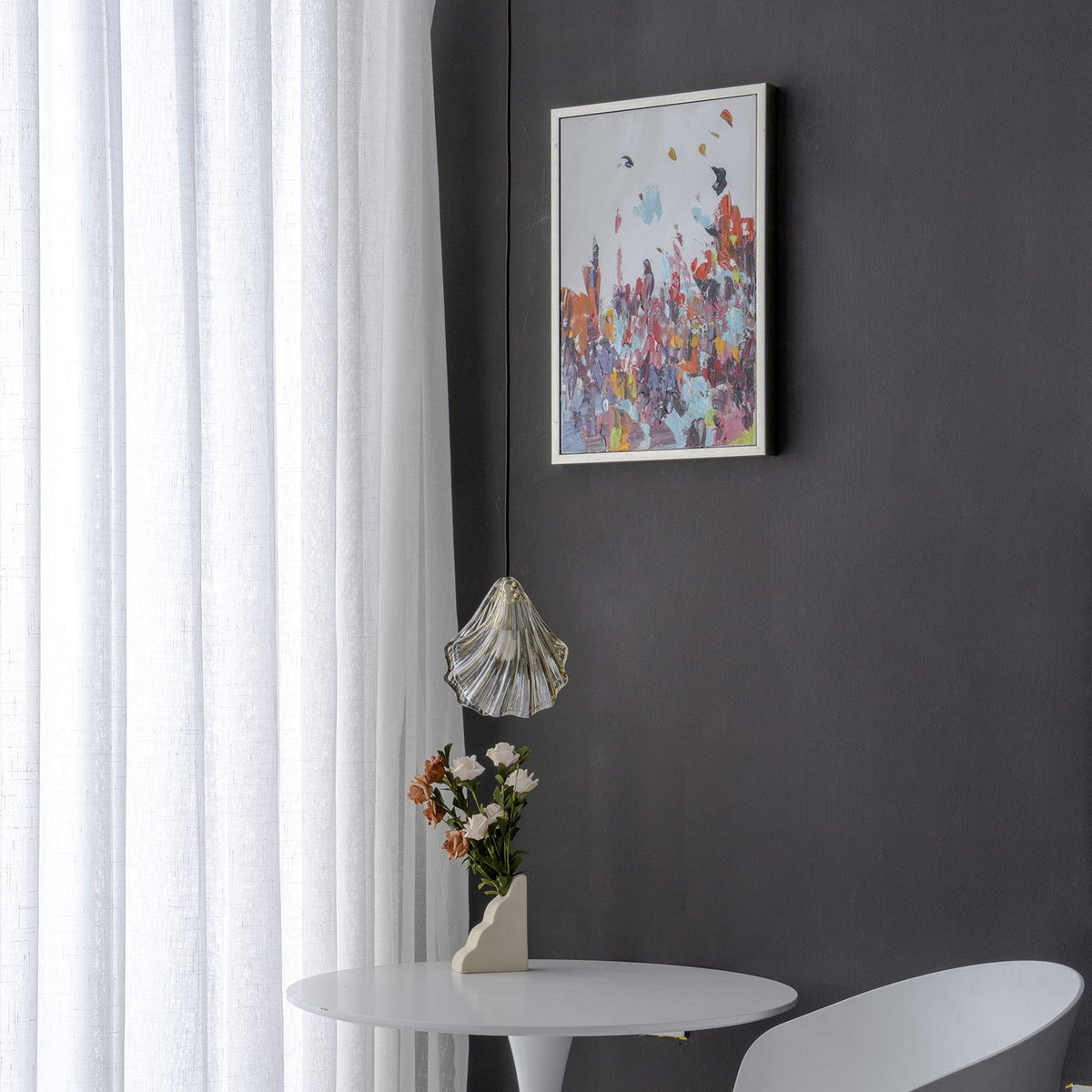Veda Pendant Lamp Glass Shell Artistic Elegant