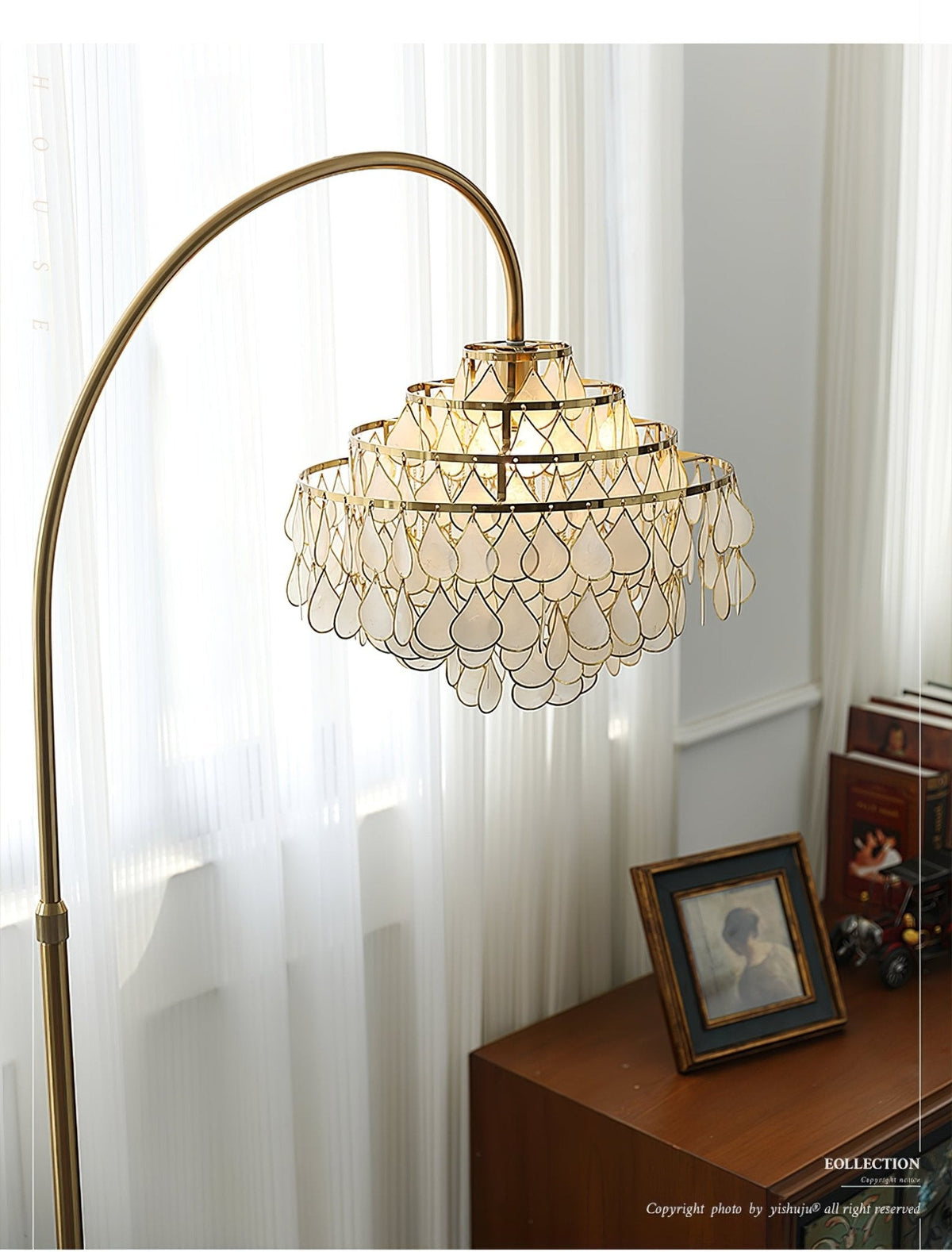 Emily Luxury Shell Floor Lamp
