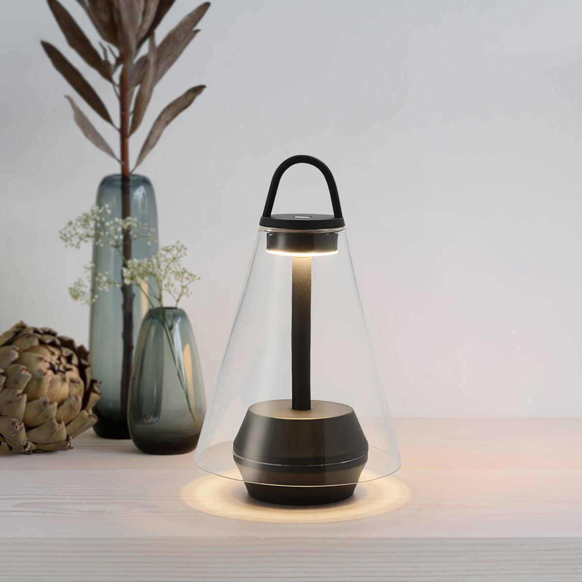 Emarir Scandinavian Glass Table Lamp