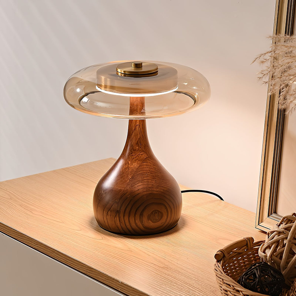 Dahya Wood Table Lamp