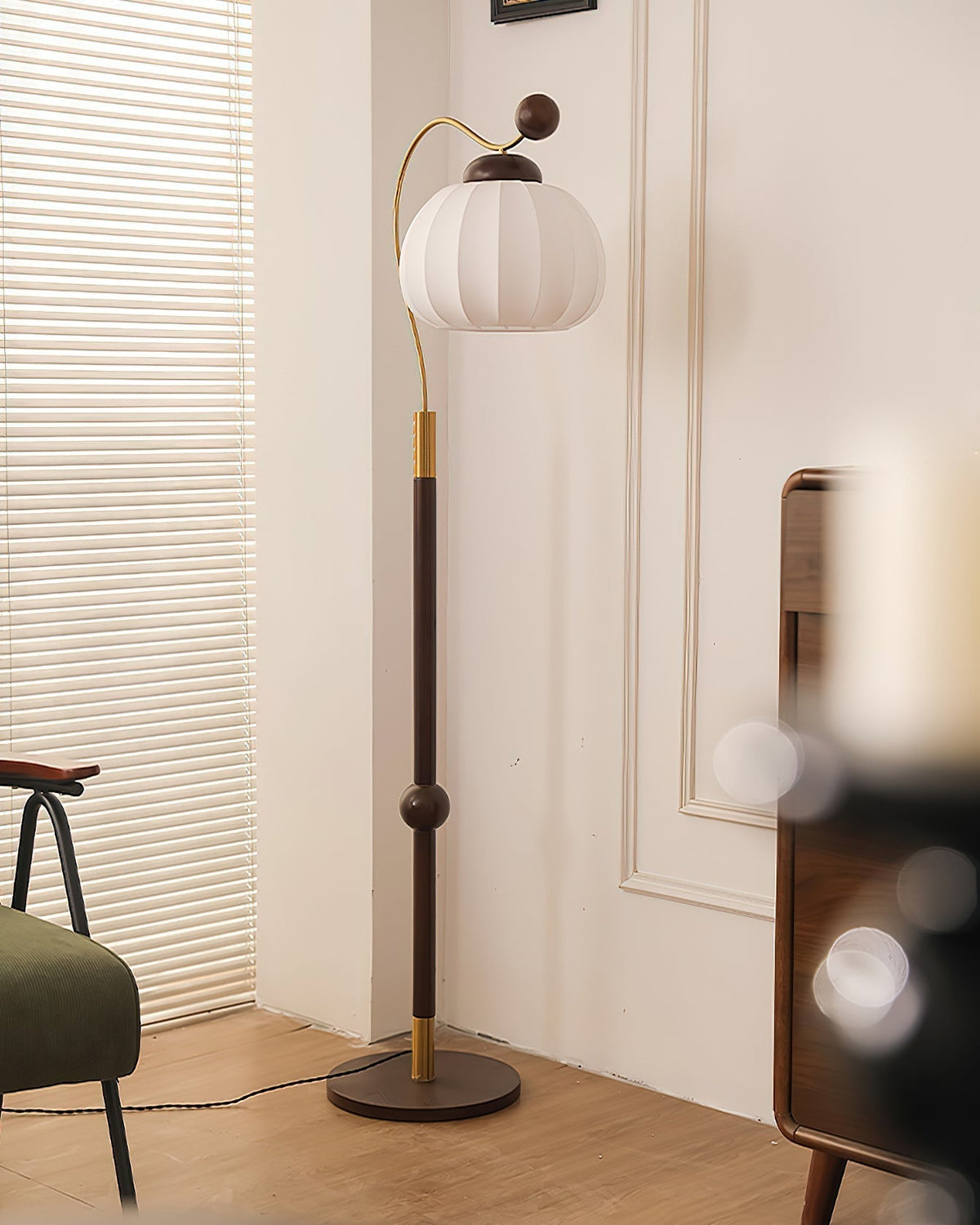 Devenor Silk Wood Floor Lamp
