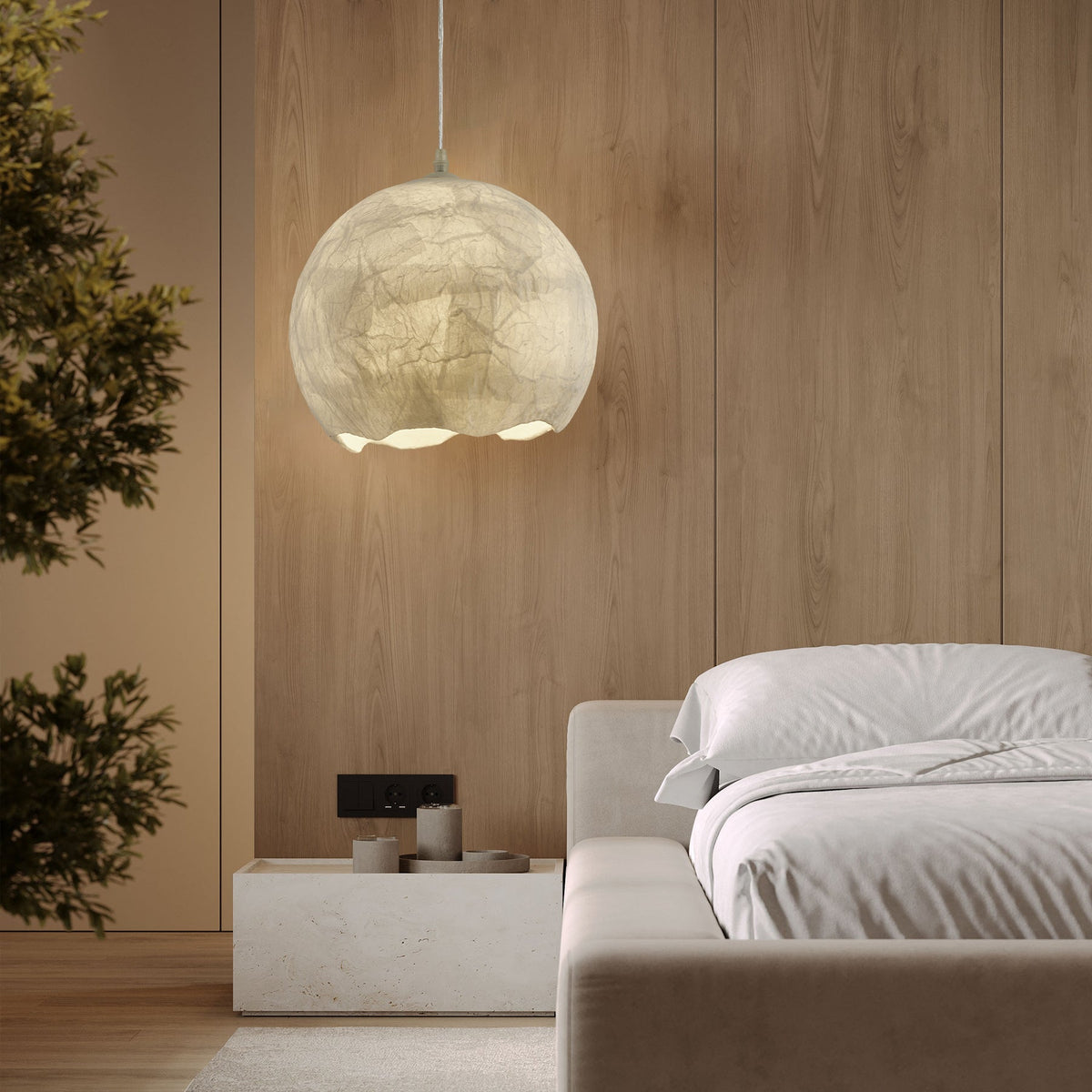 Nest Organic Silk Pendant Lamp