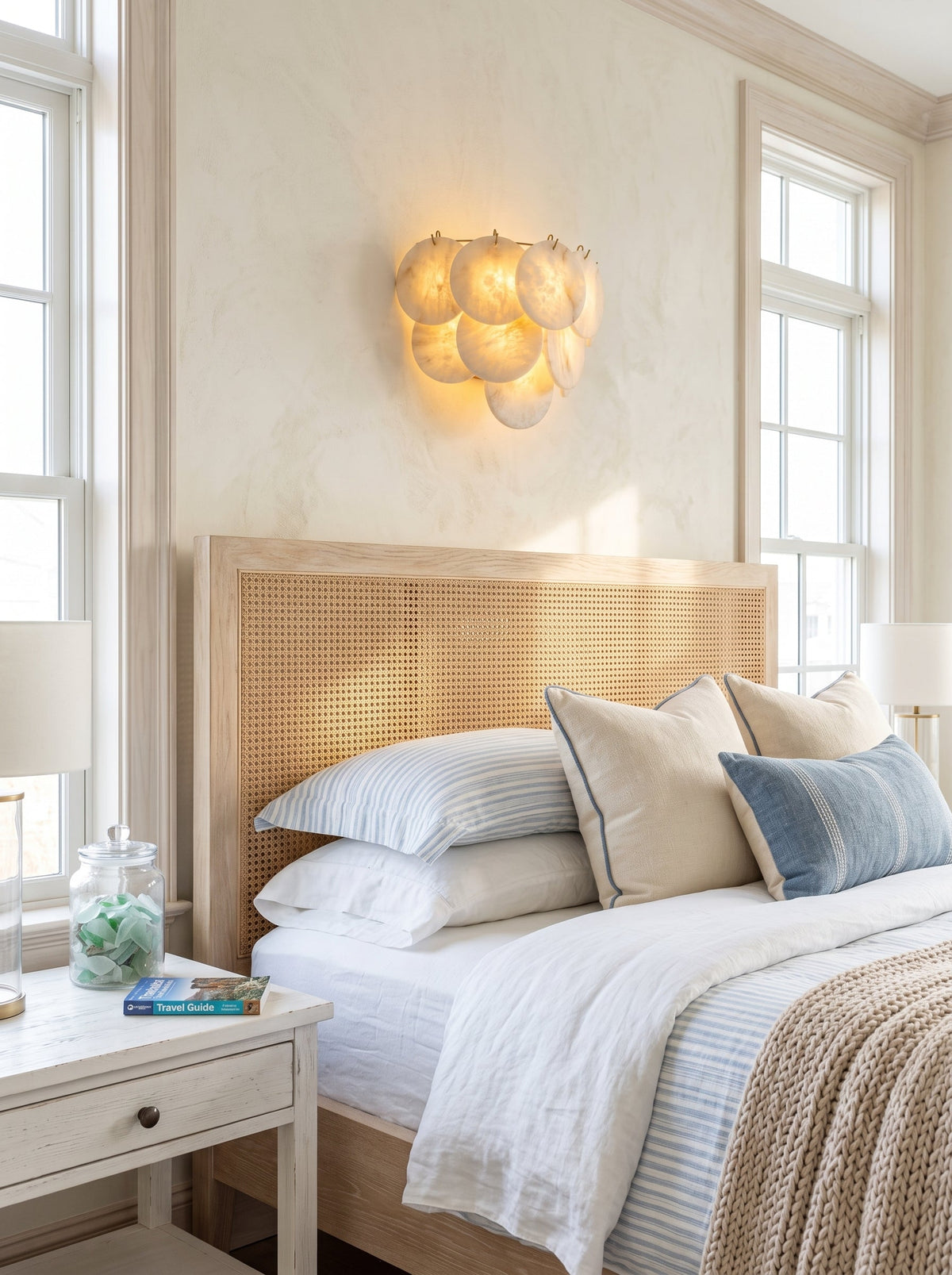Pemberhurst Alabaster Disc Wall Sconce