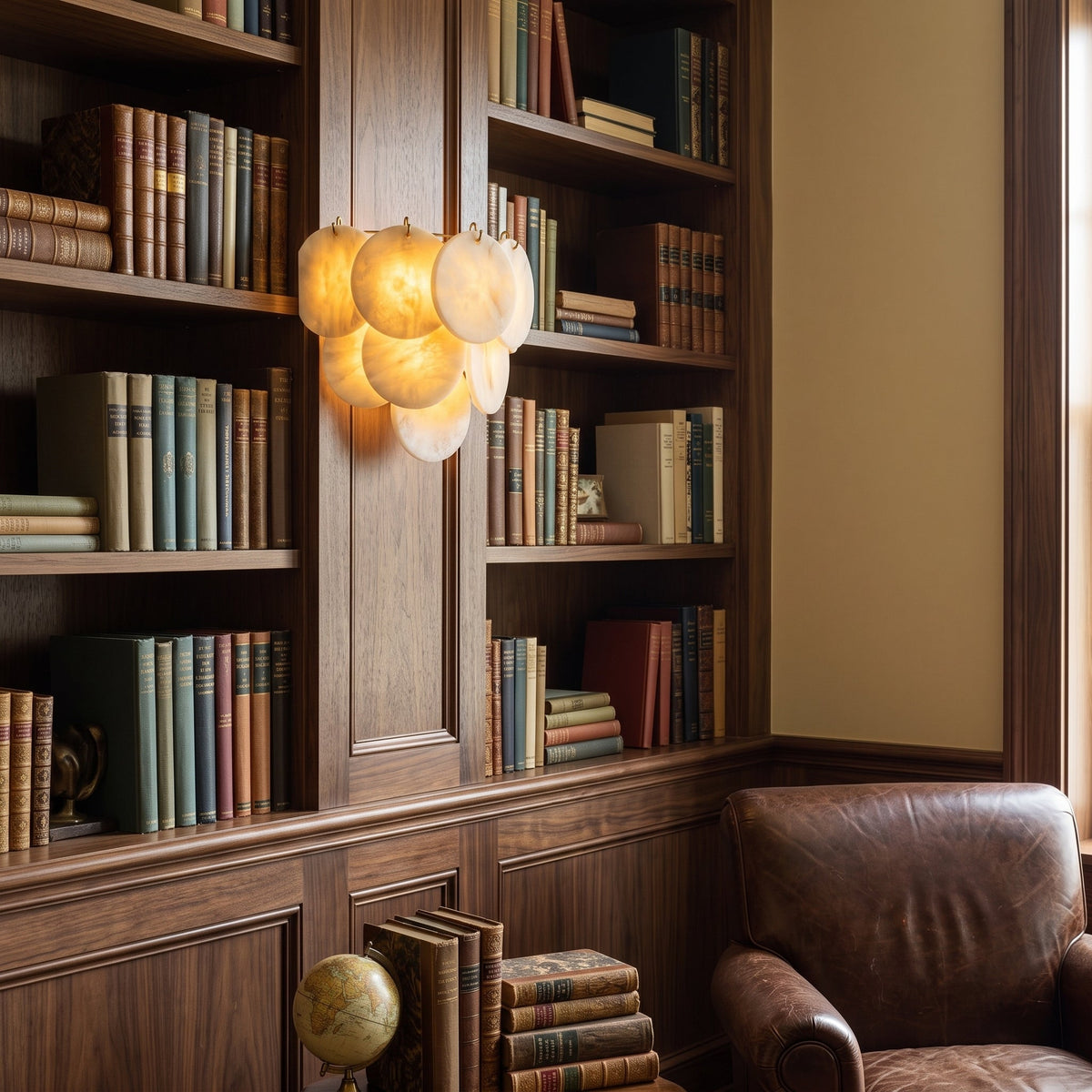Pemberhurst Alabaster Disc Wall Sconce