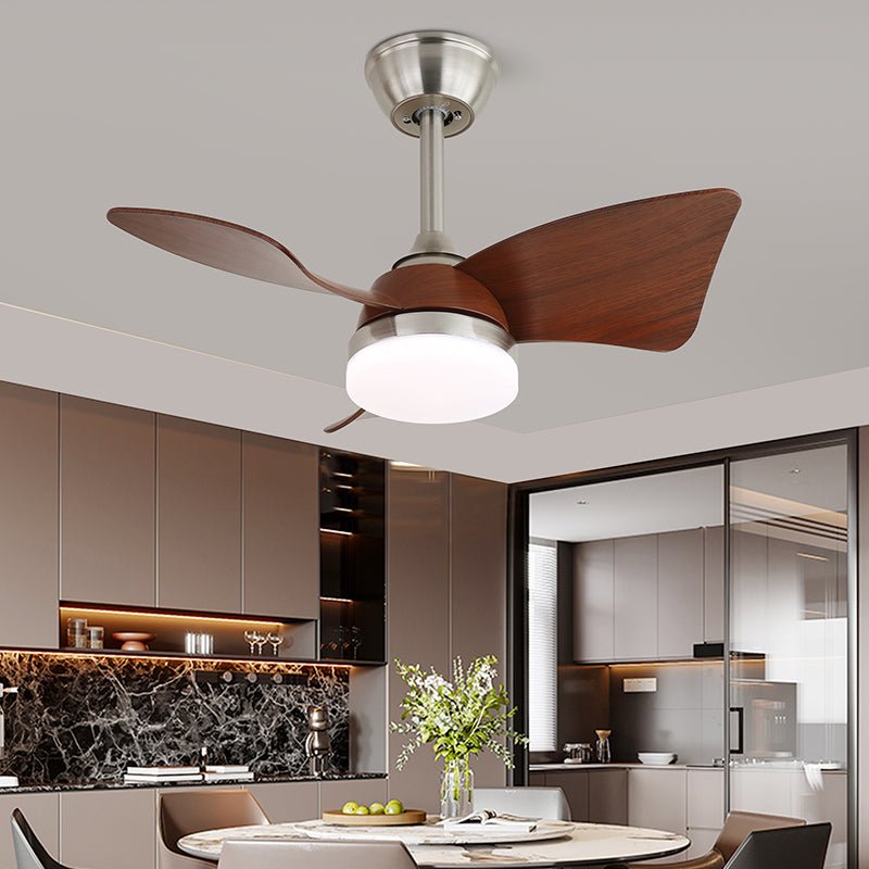 Elvelira Minimalist Black Wood Ceiling Fan Light