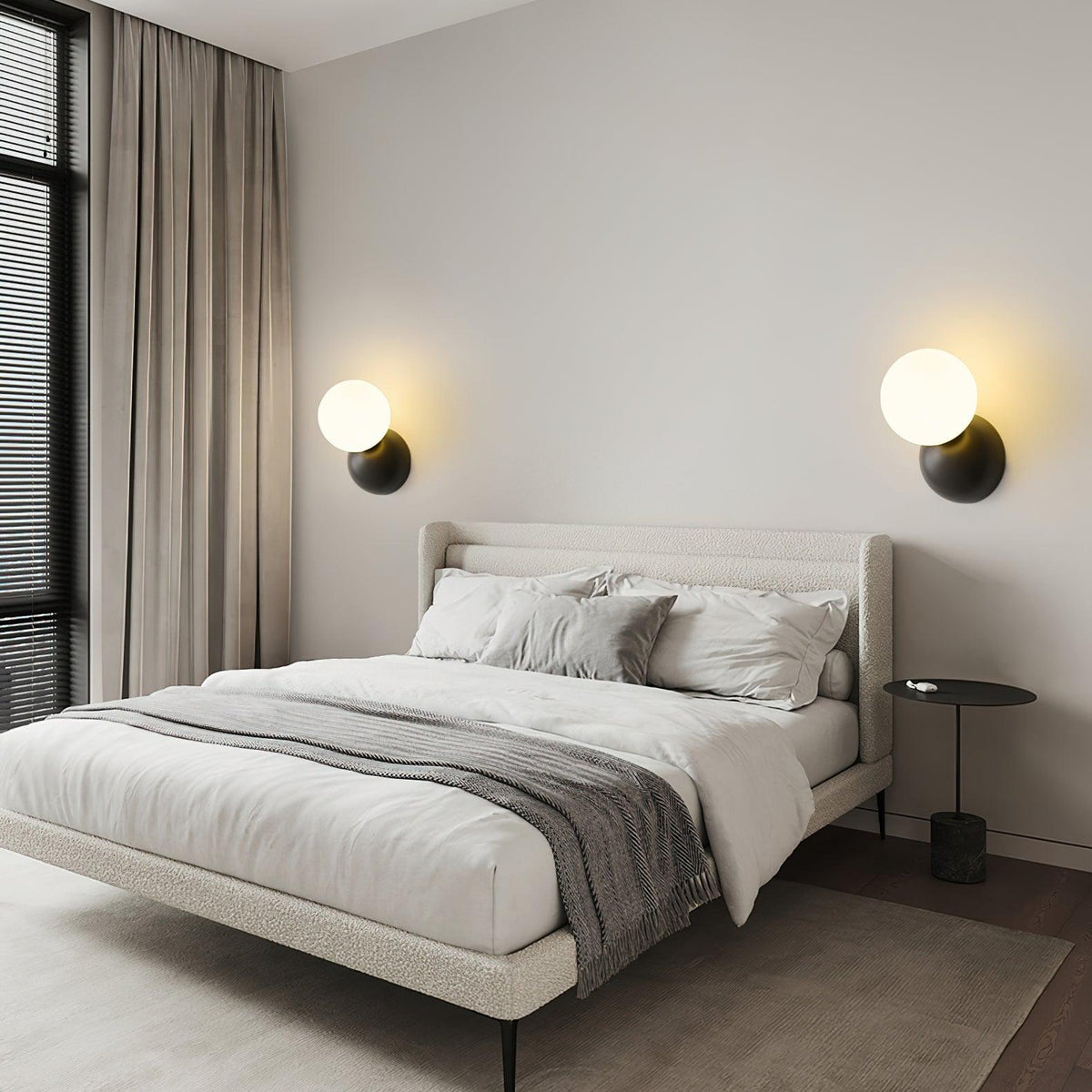 Velirina Sphere Glass Brass Wall Light