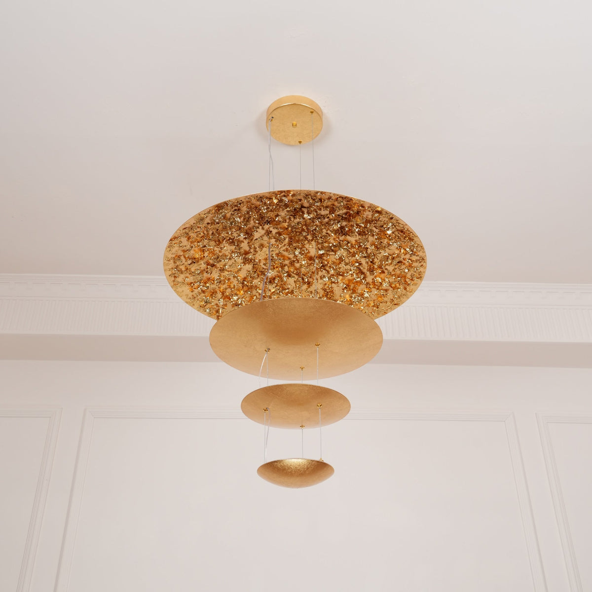 Phelion Layered Gold Foil Pendant Light