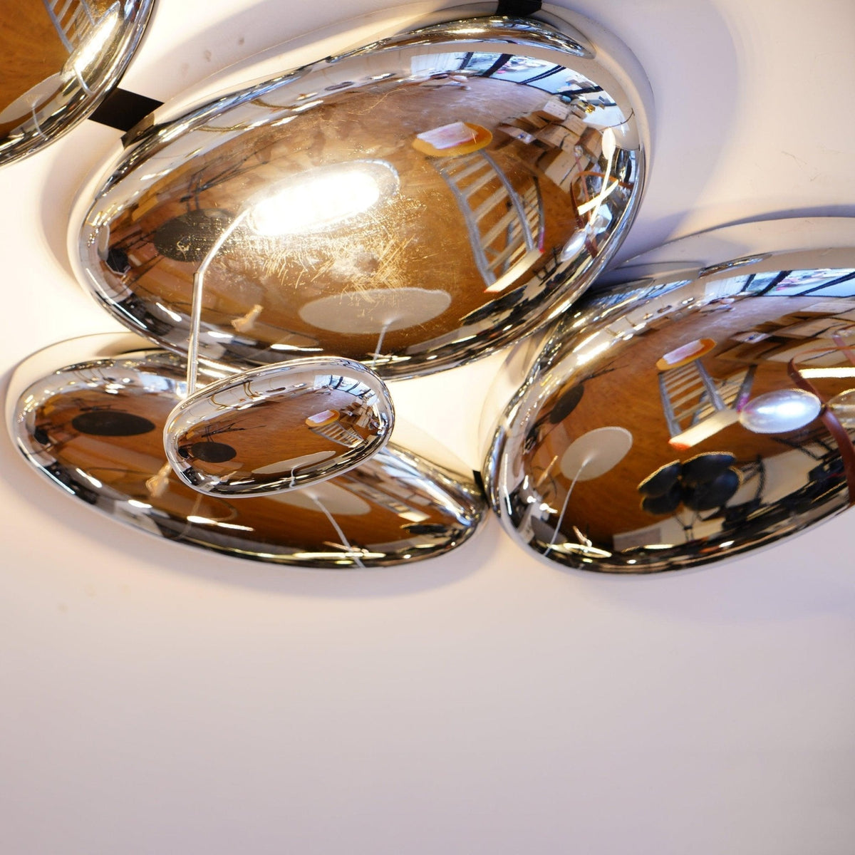 Vostix Ceiling Lamp Chrome Pebble Modern