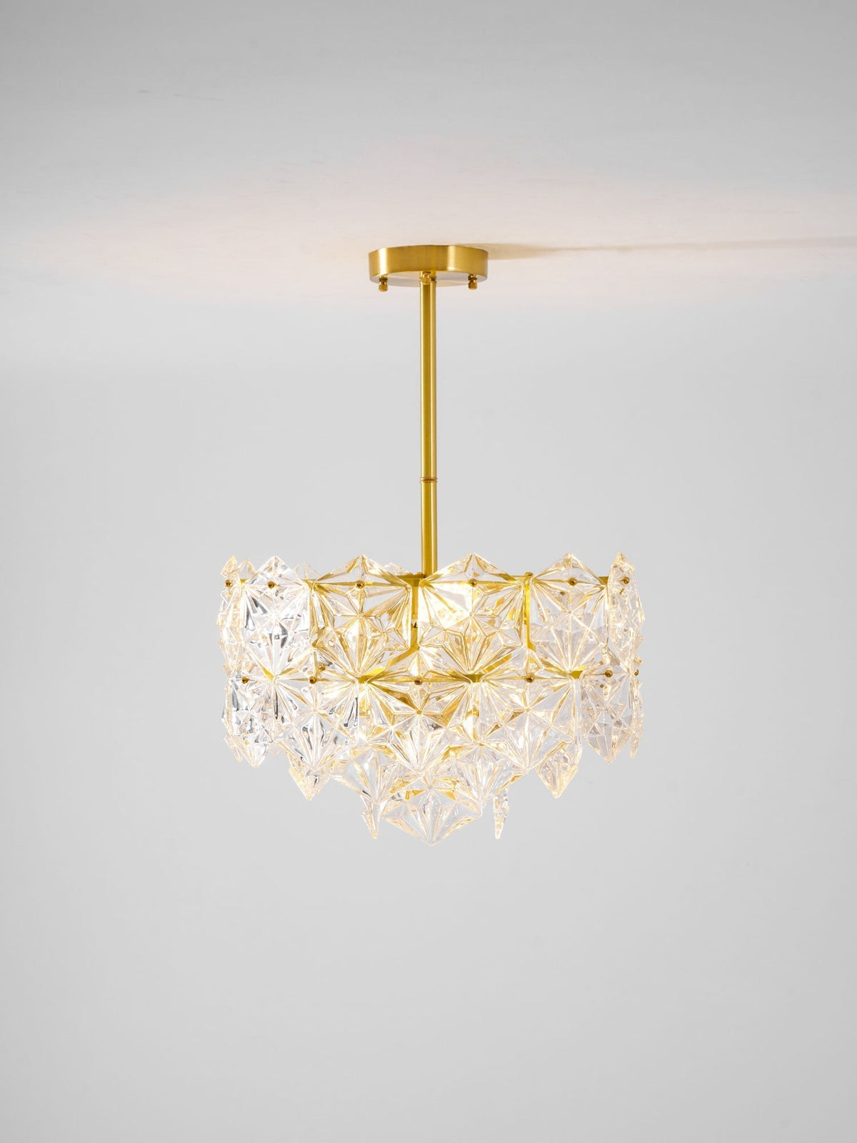 Eirararia Chandelier Snowflake Glass Gold