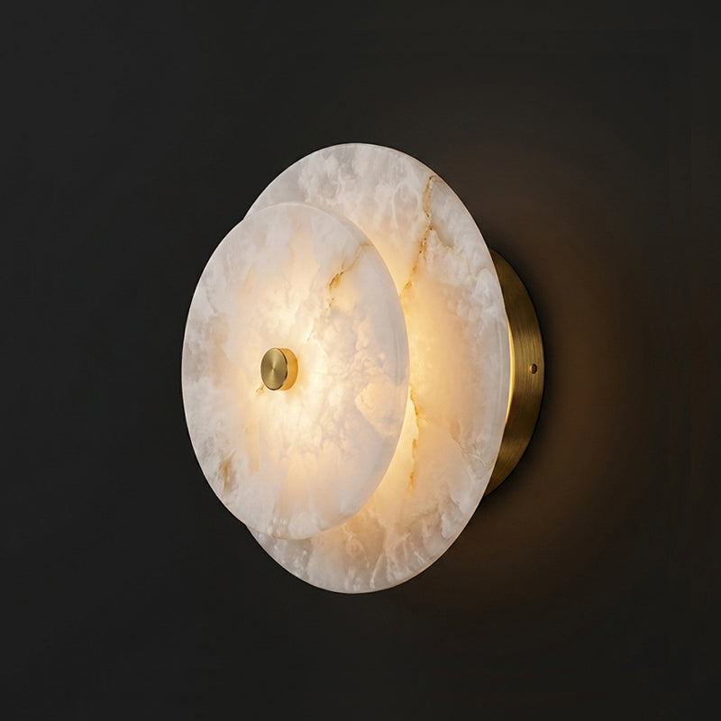 Ravelford Disc Alabaster Wall Sconce
