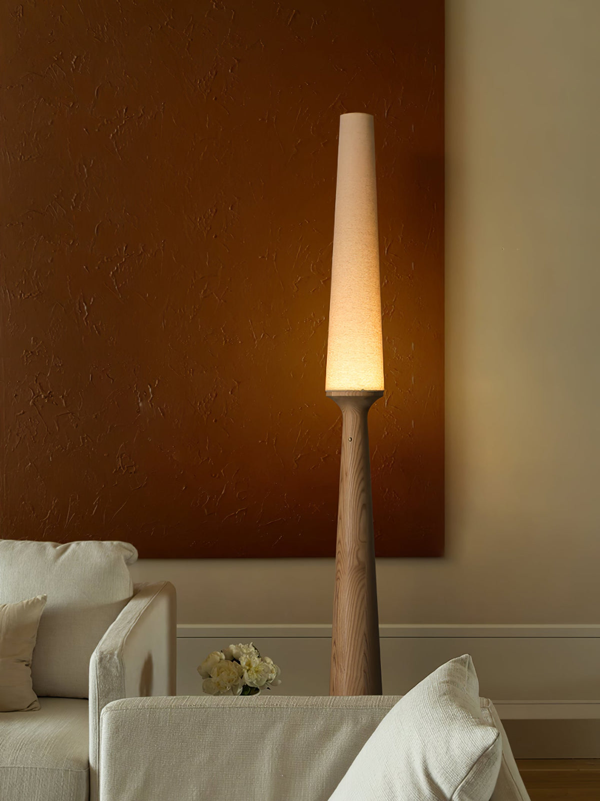 Vetheora Tapered Wood Floor Lamp