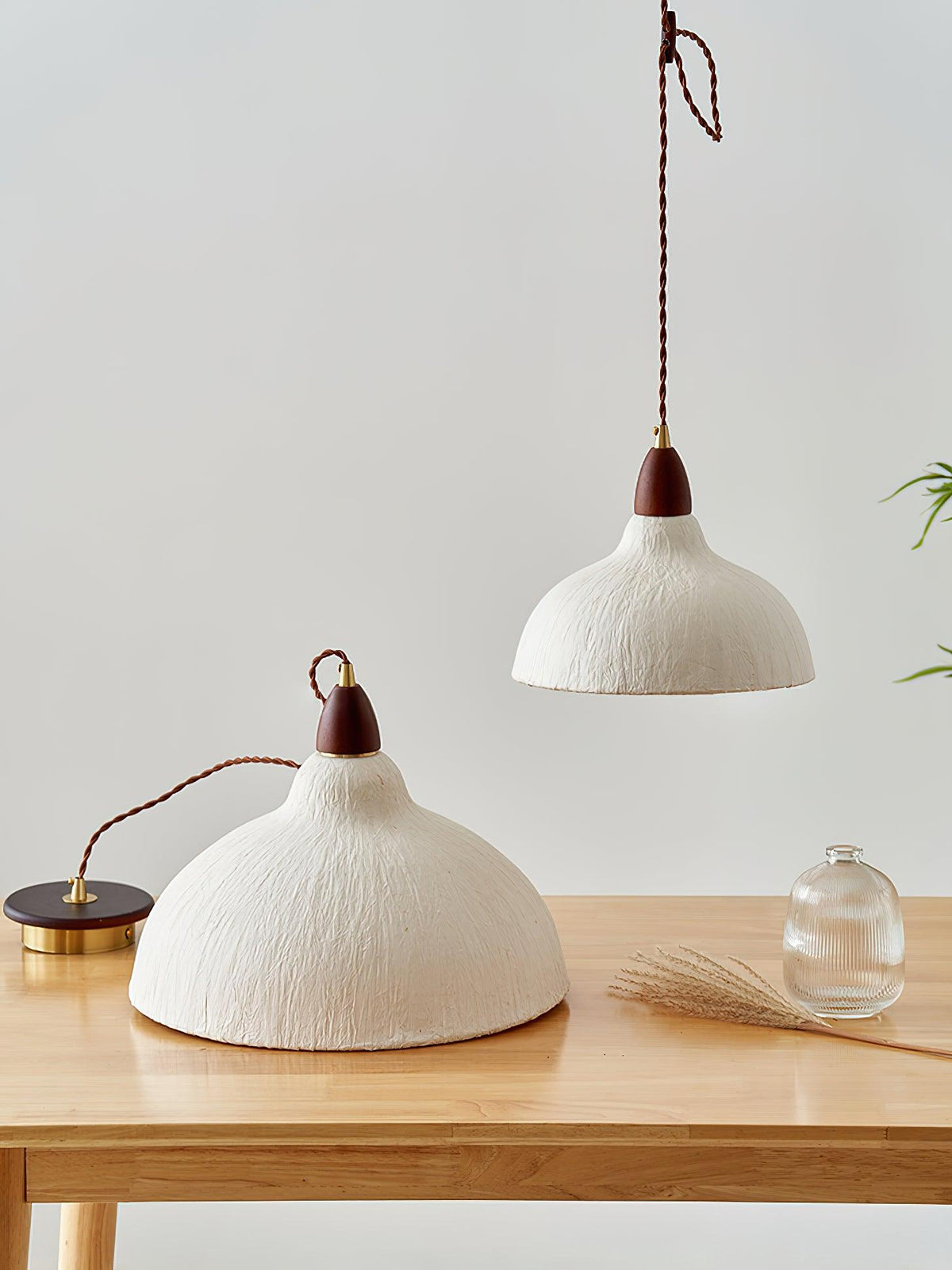 Locan Paper & Wood Pendant Lamp