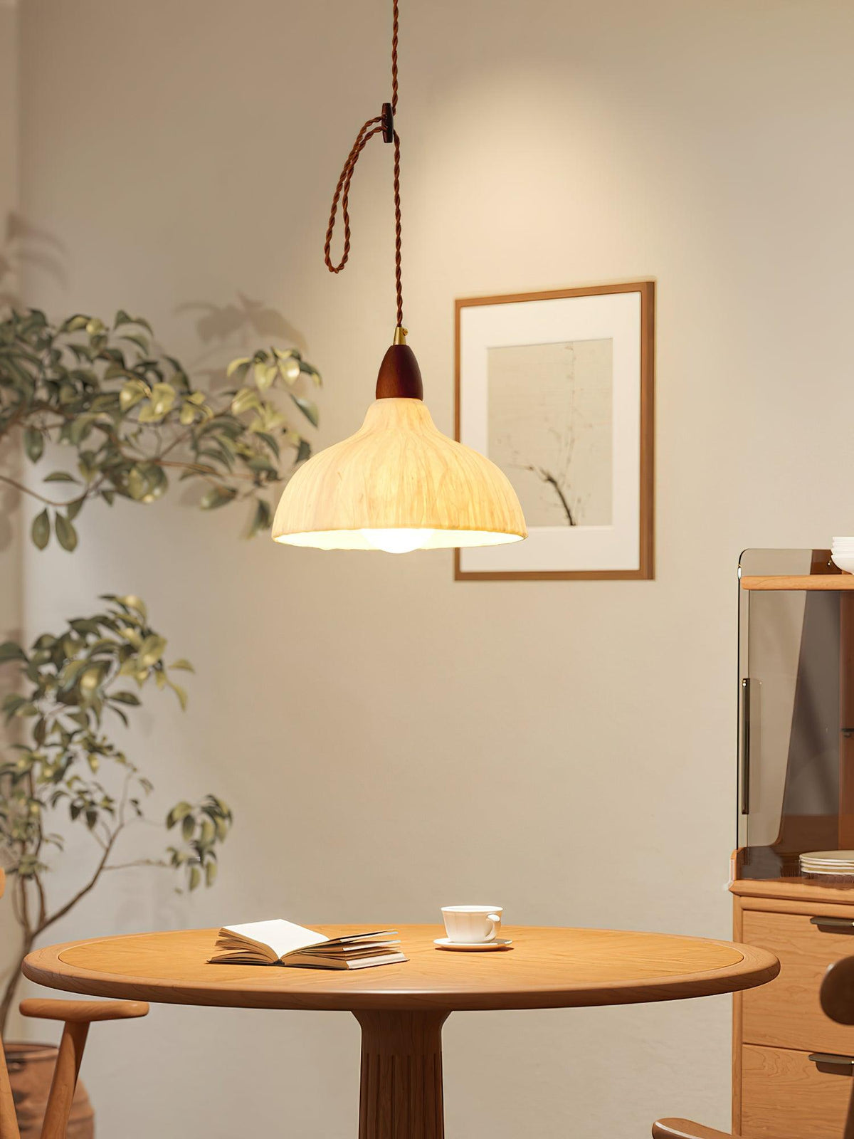 Locan Paper & Wood Pendant Lamp