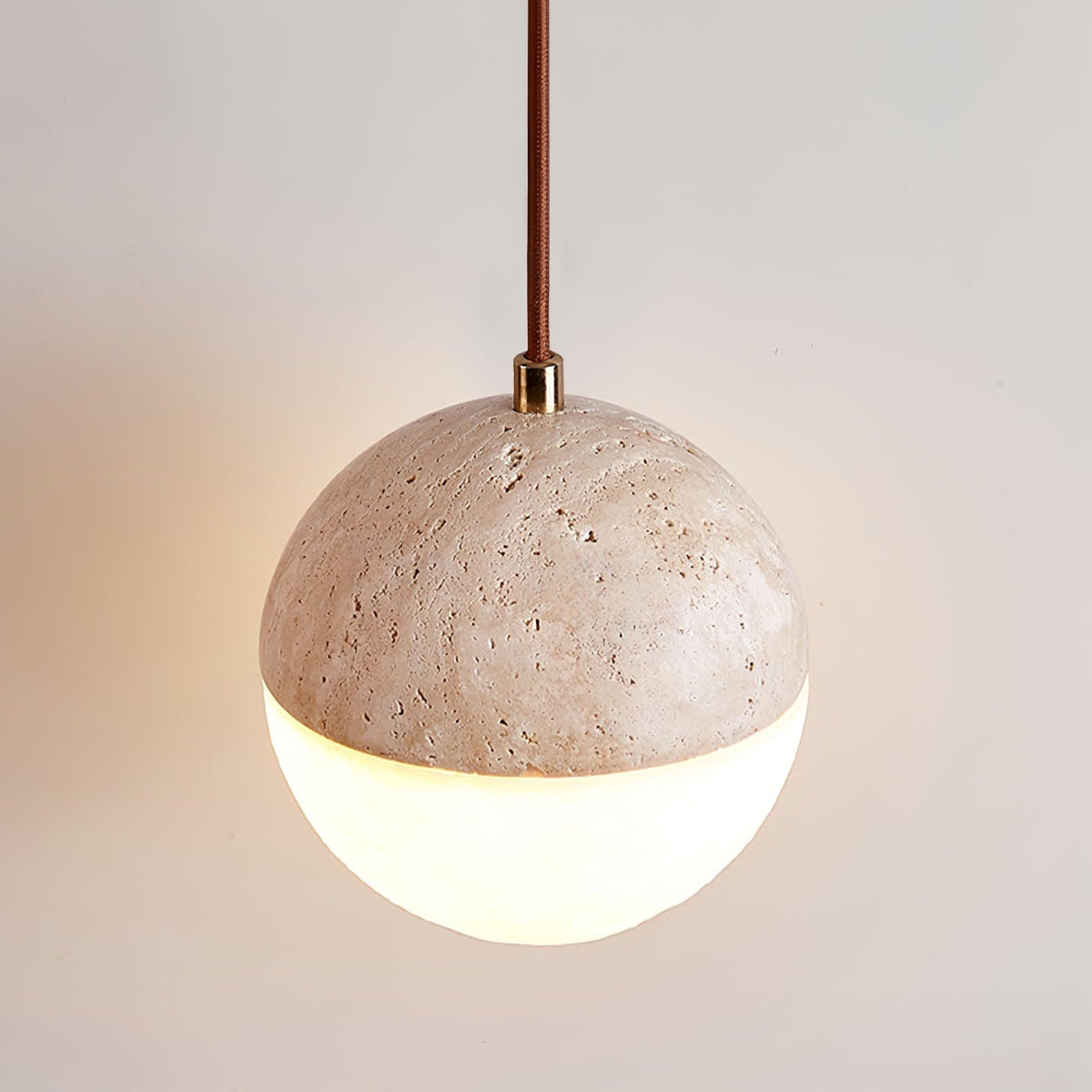 Soren Minimalist Travertine Pendant Light