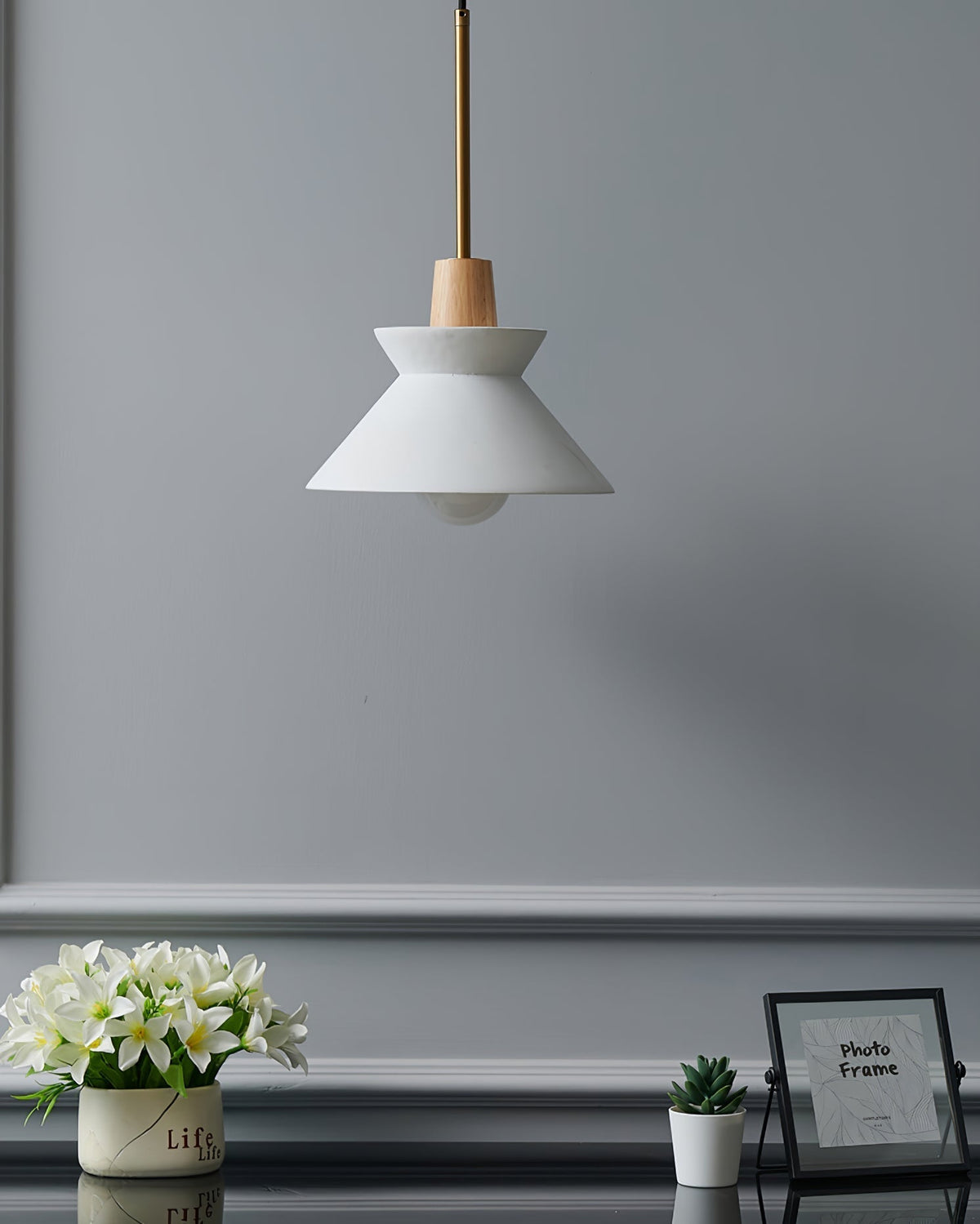 Revelo Pendant Lamp Wood Space Nordic Minimalist