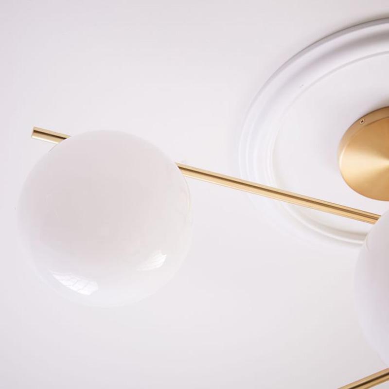 Leander Chandelier Sphere & Stem Modern Gold LED
