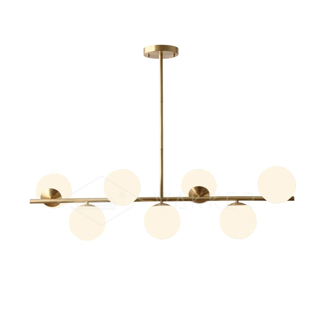 Leander Chandelier Sphere & Stem Modern Gold LED