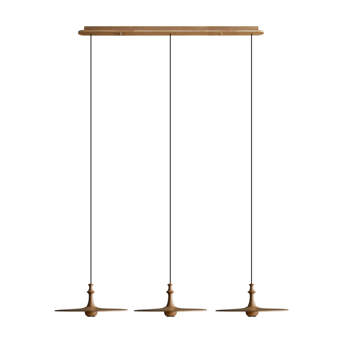 Syrinyra Sculptural Wood Disc Pendant Light