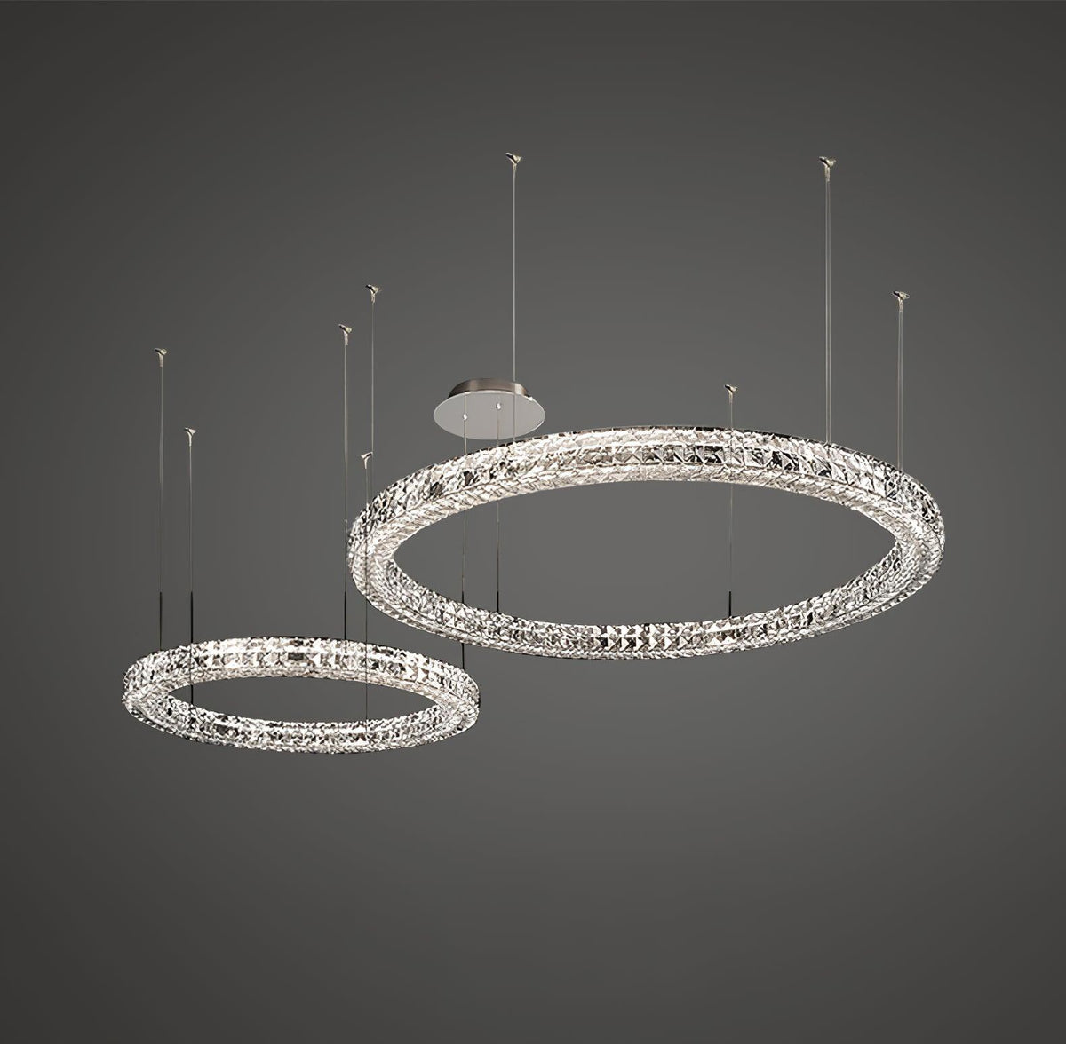 Luxerian Chandelier Crystal Ring Spiridon Luxe