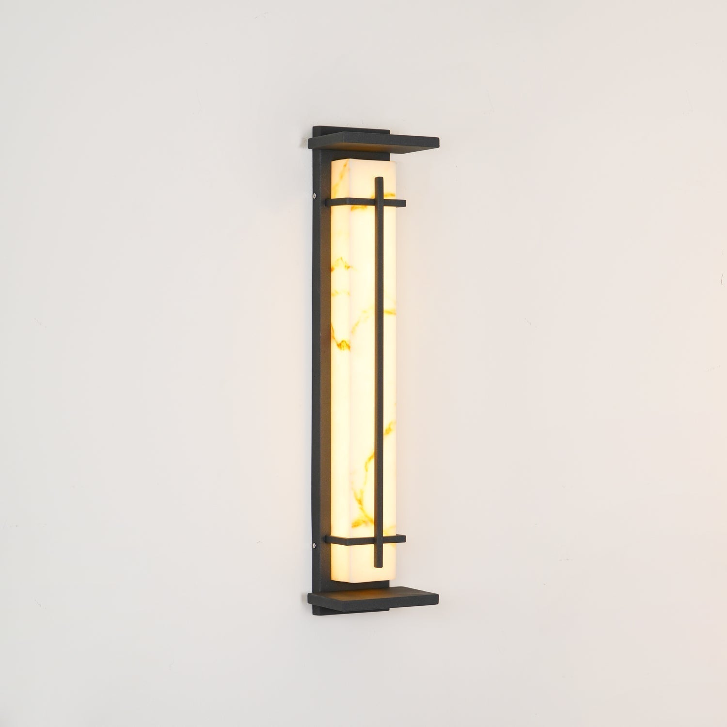 Square Outdoor Wall Light Imitation Alabaster Waterproof - Lamp Outdoor