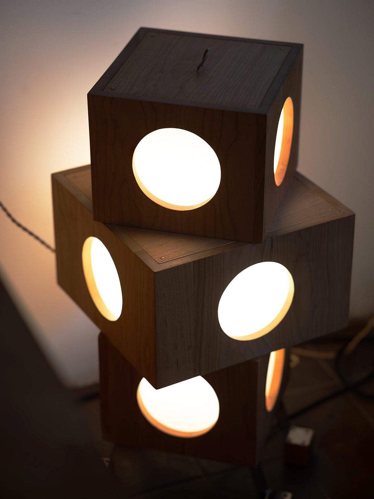 Zalynora Stacked Wood Floor Lamp