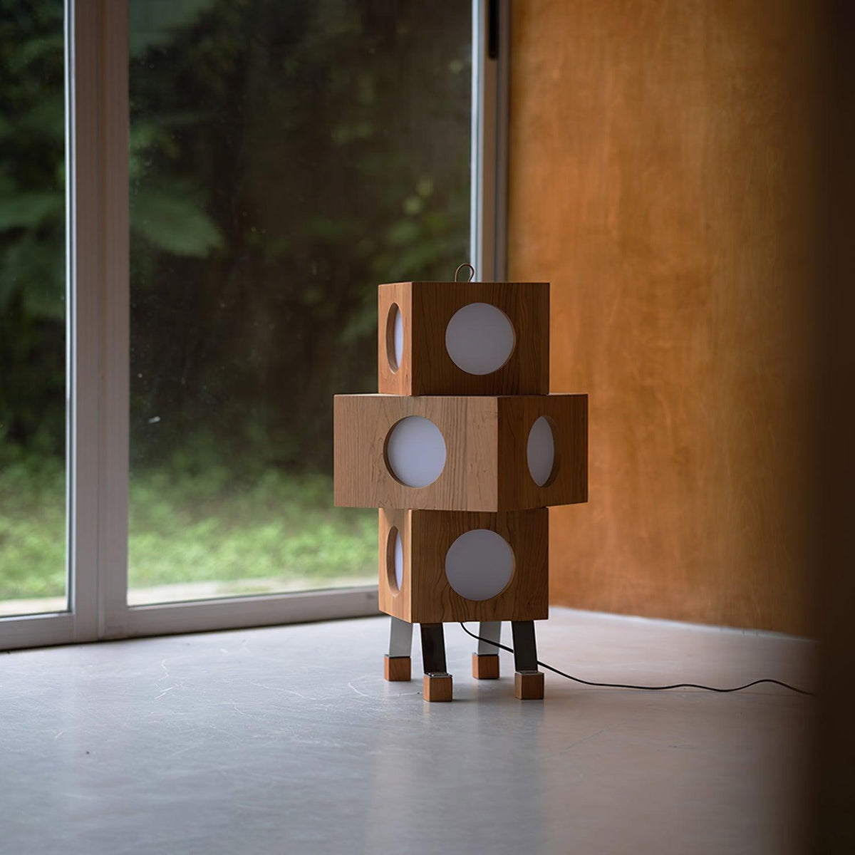 Zalynora Stacked Wood Floor Lamp