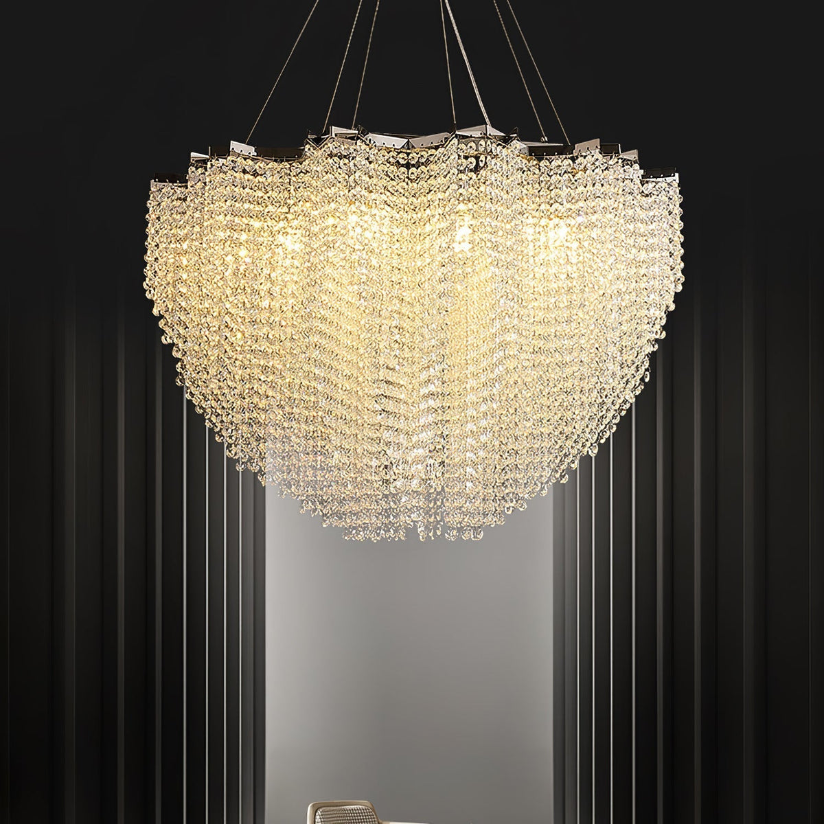 Zashayra Crystal Column Chandelier