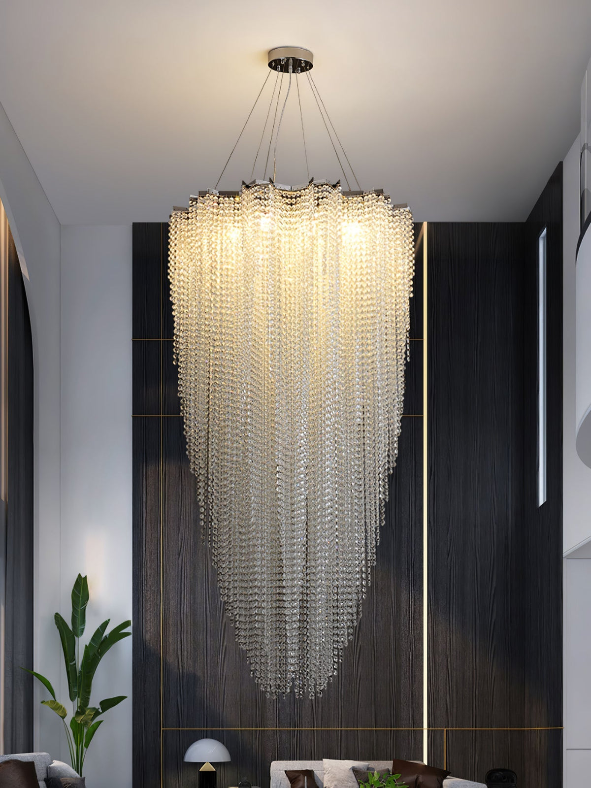 Zashayra Crystal Column Chandelier