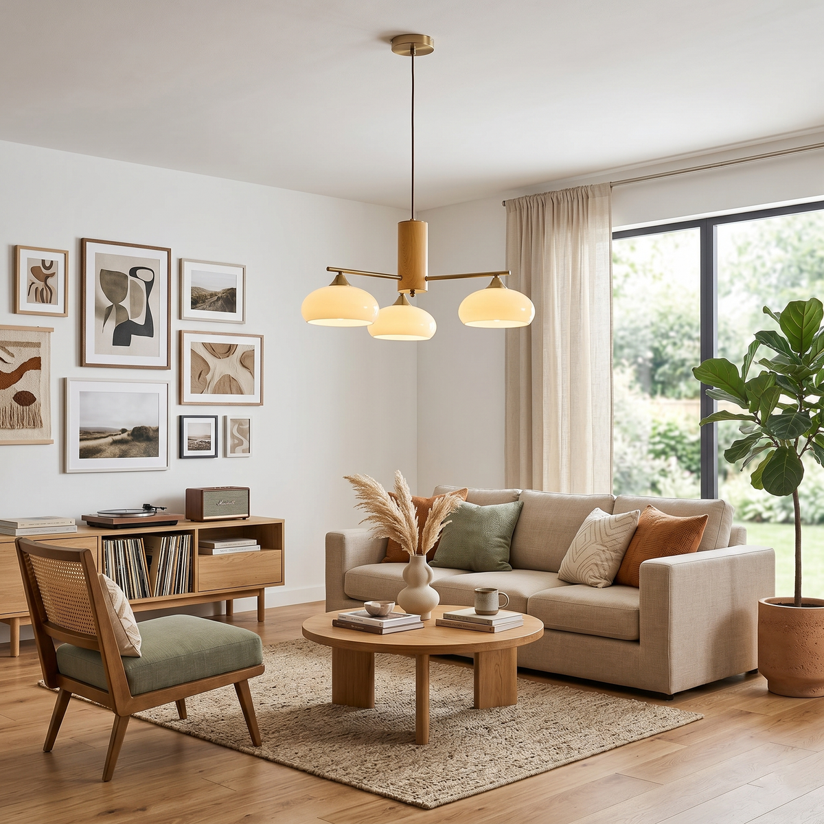 Yado Elliptical Persimmon Chandelier