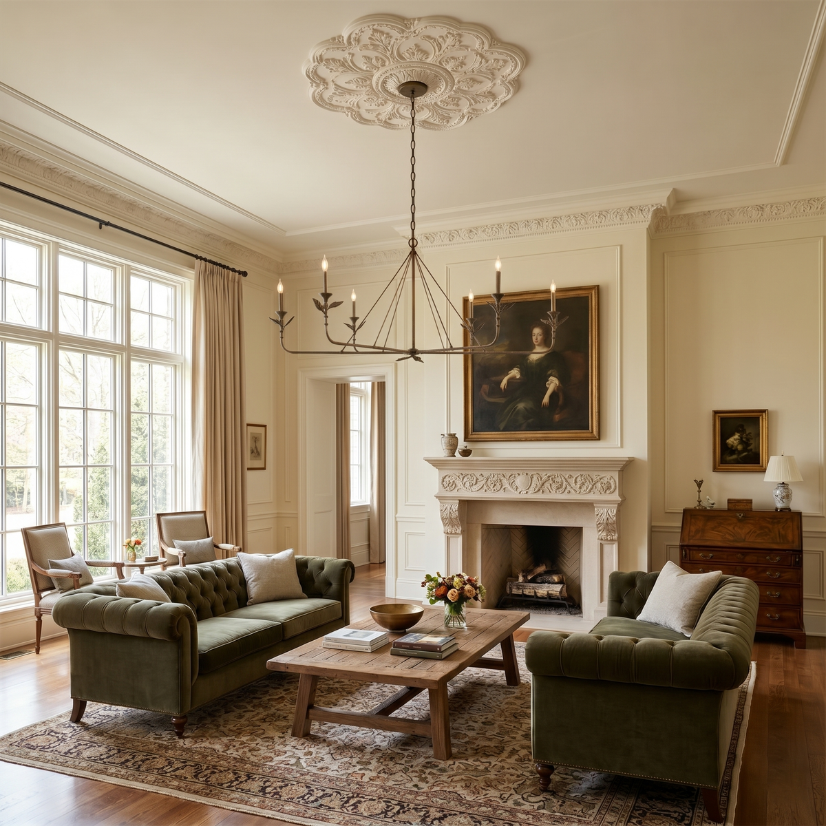 Benel Branching Leaf Chandelier