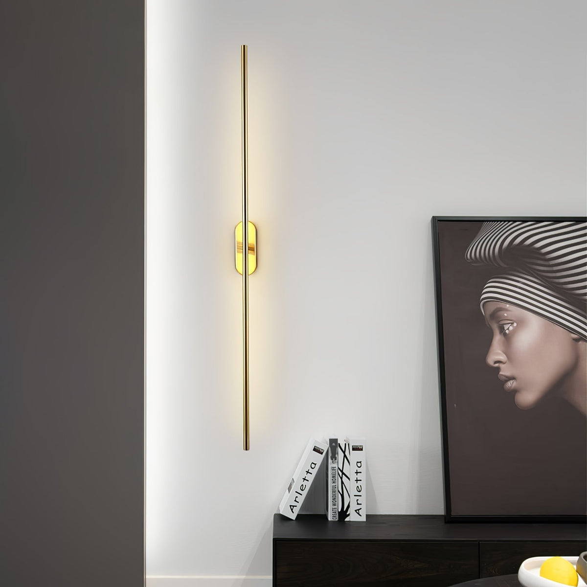 Marissa Stick Shaped Brass Sconce Wall lamp