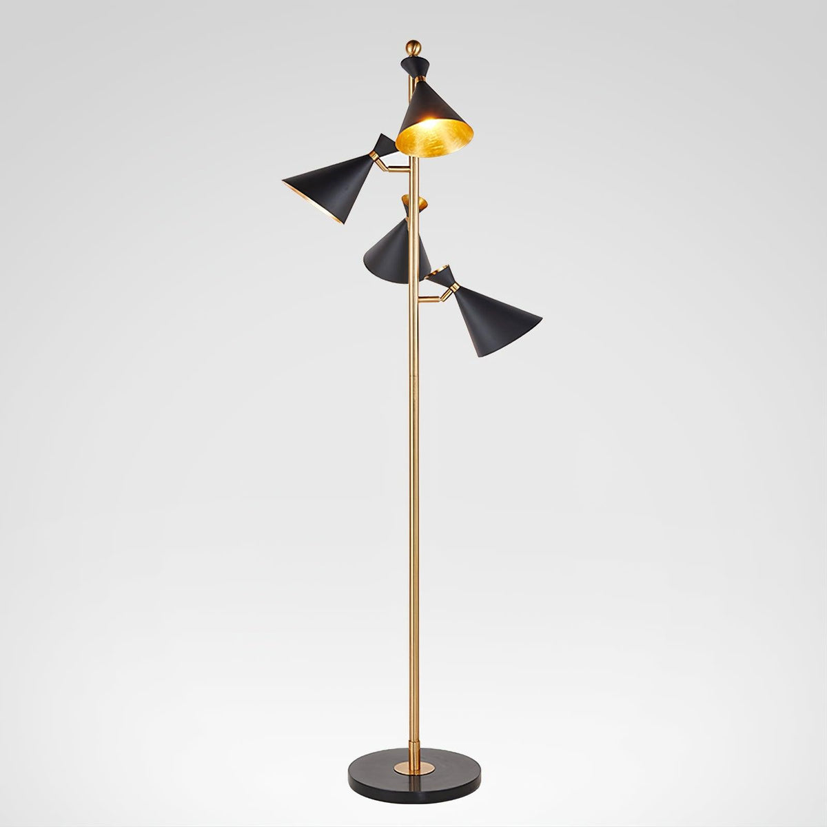 Solineria Gold & Black Marble Floor Lamp