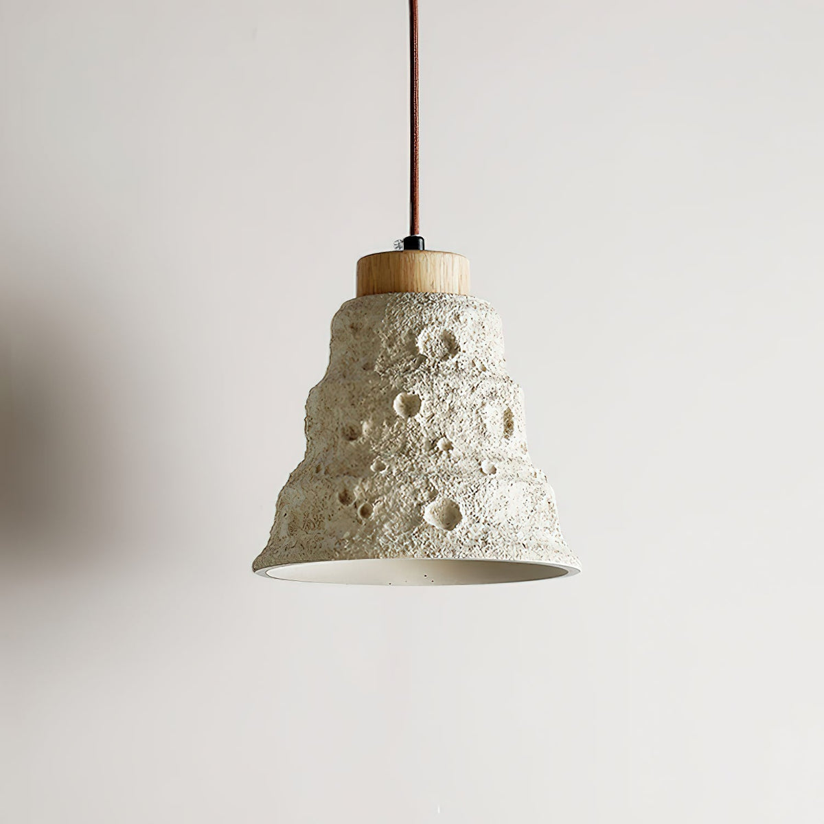 Ilphaeth Nordic Art Bell Stone Wood Pendant Light