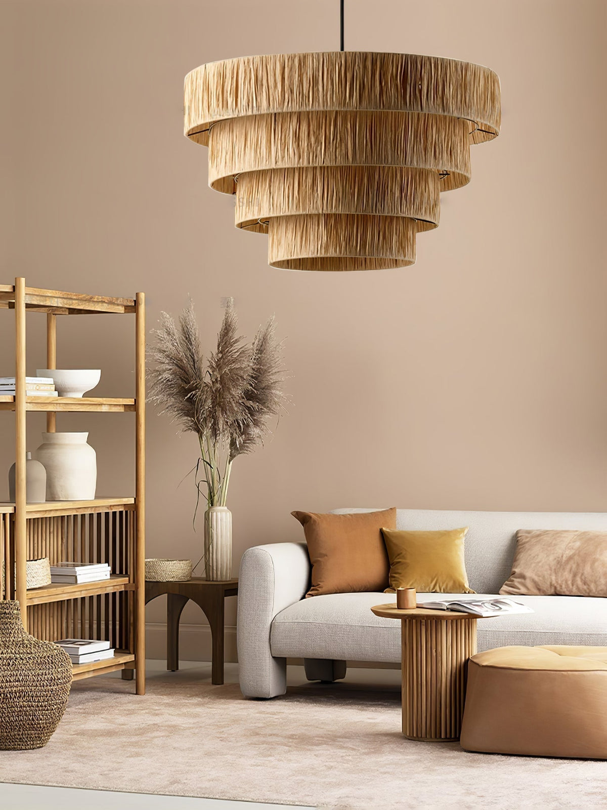 Thyra Straw Traditional Retro Pendant Light
