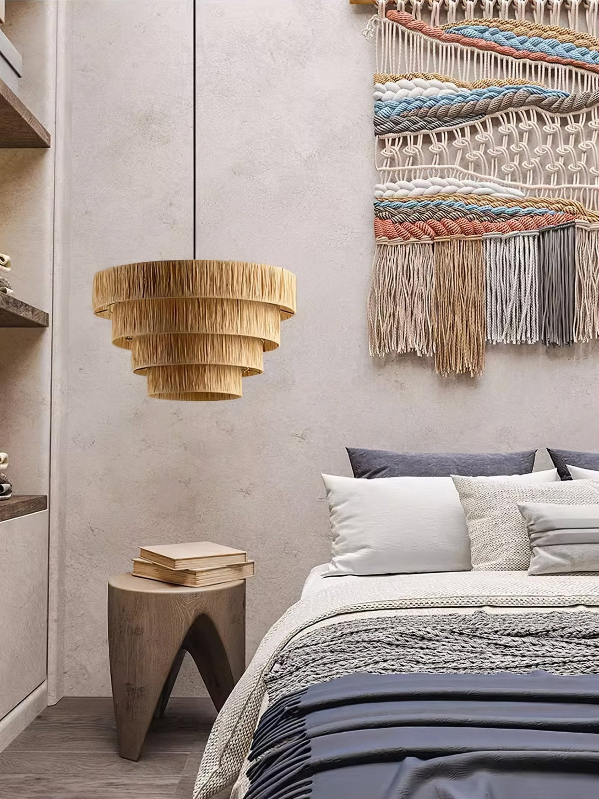 Thyra Straw Traditional Retro Pendant Light