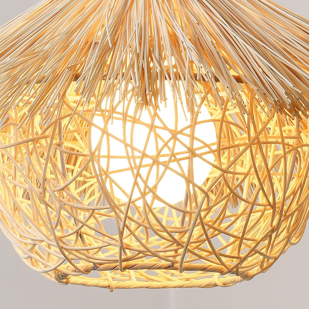 Sunell Straw Hat Rattan Pendant Light