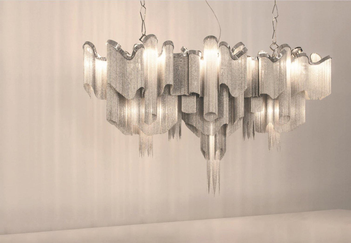 Lustra Pendant Lamp Stream Chain Nickel