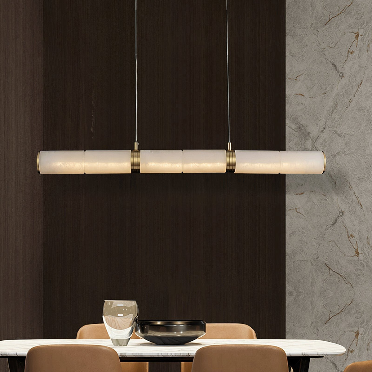 Stream Modern Minimalist Alabaster Pendant Light