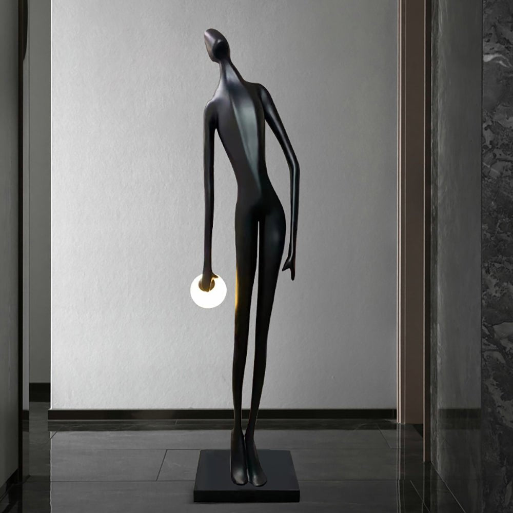 Zolirion Abstract Black Floor Lamp