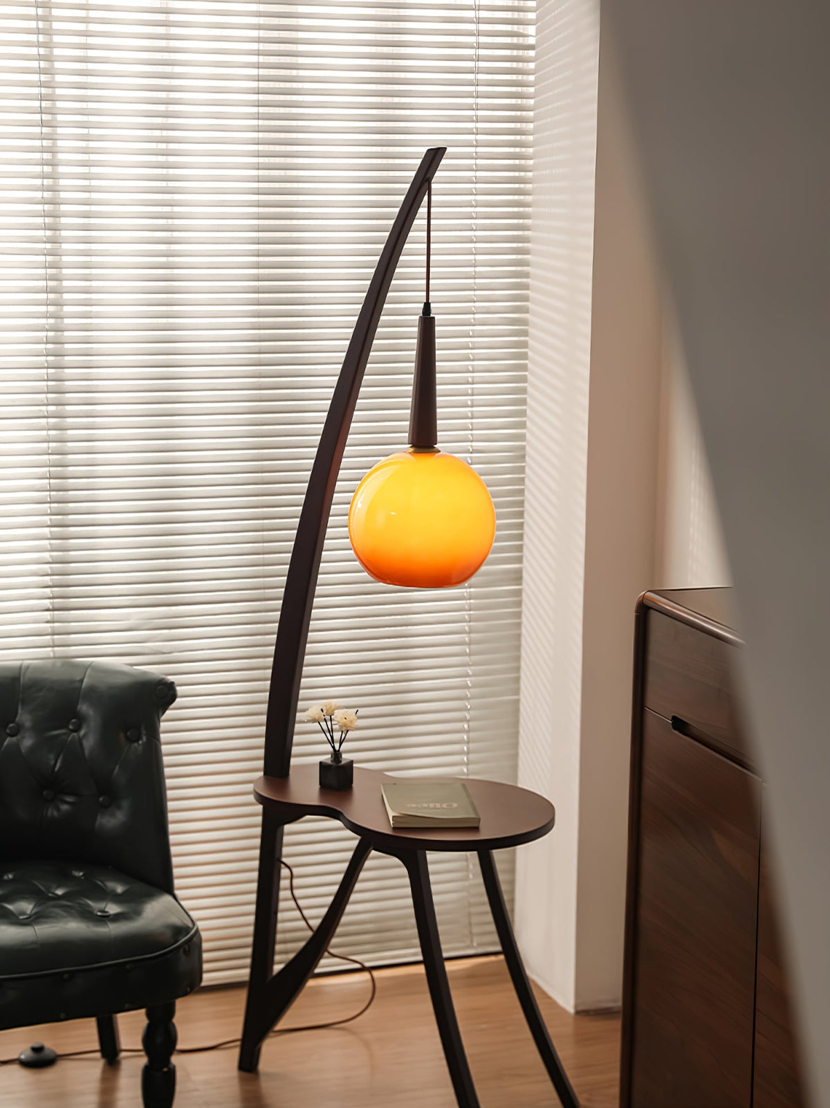 Natura Wood Hanging Floor Lamp