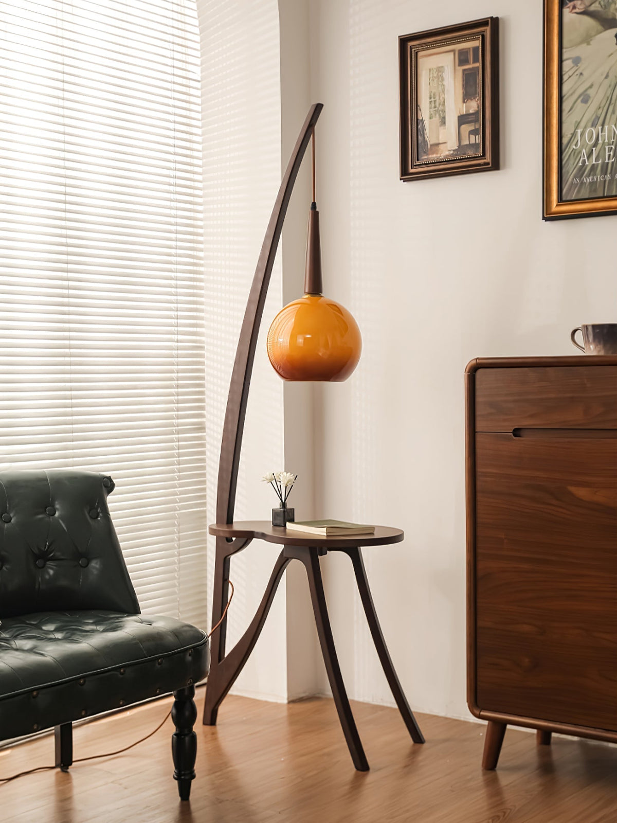 Natura Wood Hanging Floor Lamp