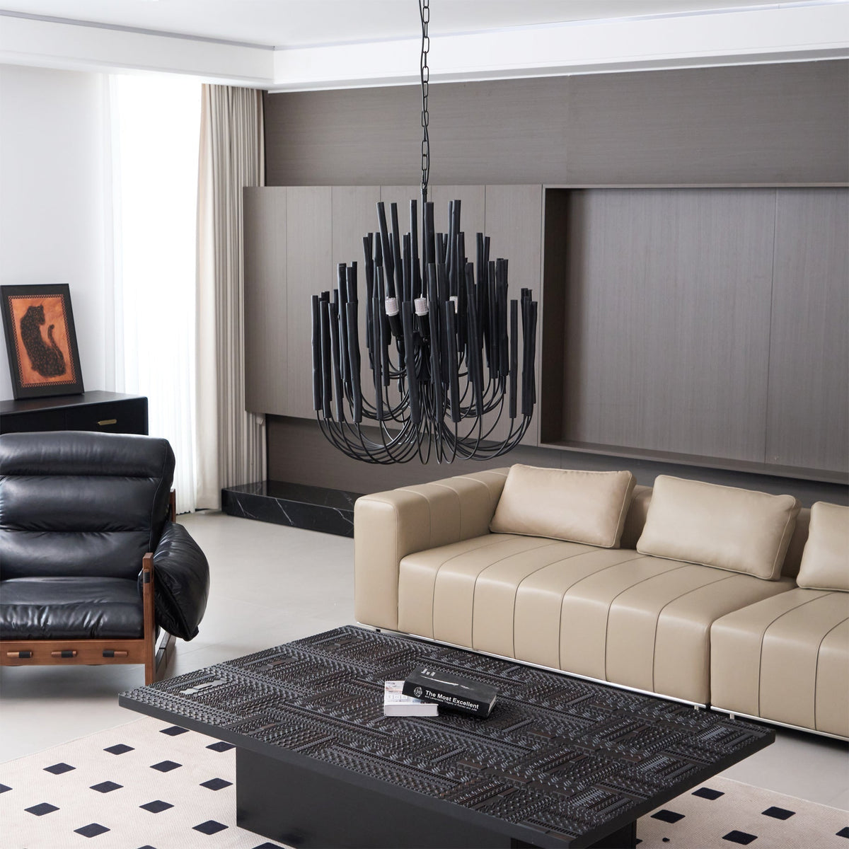 Nyphaiel Postmodern Luxury Wood Chandelier