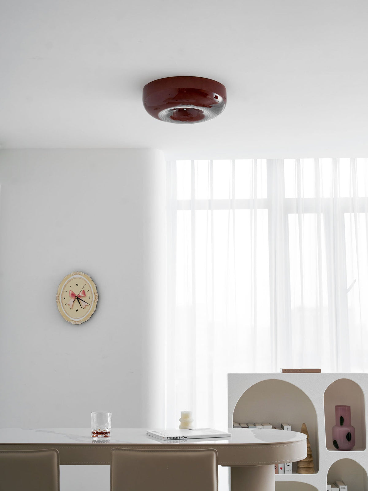 Ziola Swirl Glass Flush Mount Ceiling Light