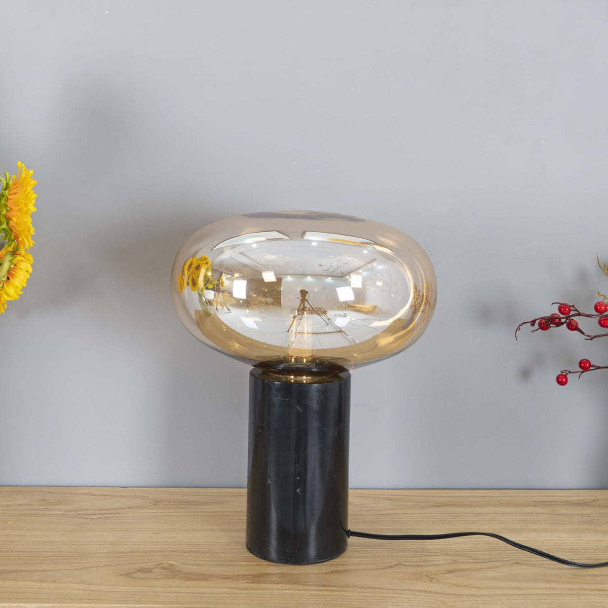Rova Marble Industrial Table Lamp