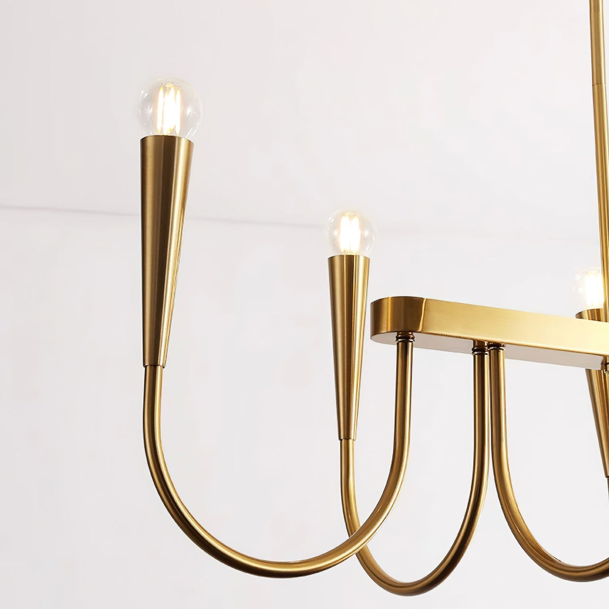 Oriiora Chandelier Gold Symphony Curved Elegant