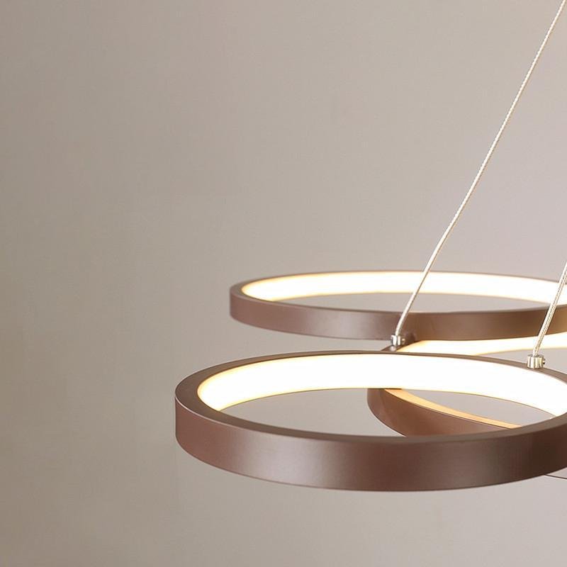 3 Rings Chandelier Dimmable Ceiling Lights with Remote Control - Lamp Outdoor