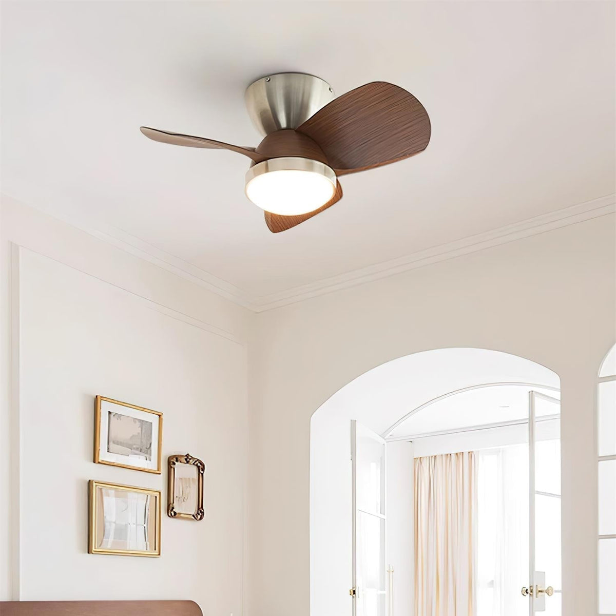 Rinerel Modern Wood Ceiling Fan Light