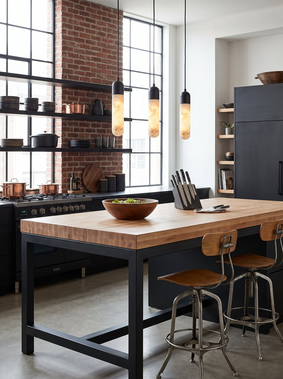 Loxcombe Alabaster Pendant Light