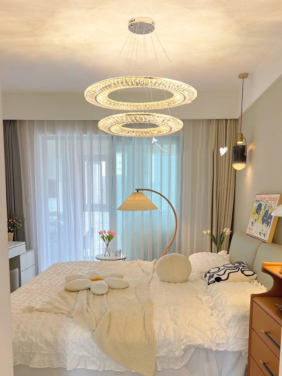 Tev Chandelier Geometric Crystal LED Elegant