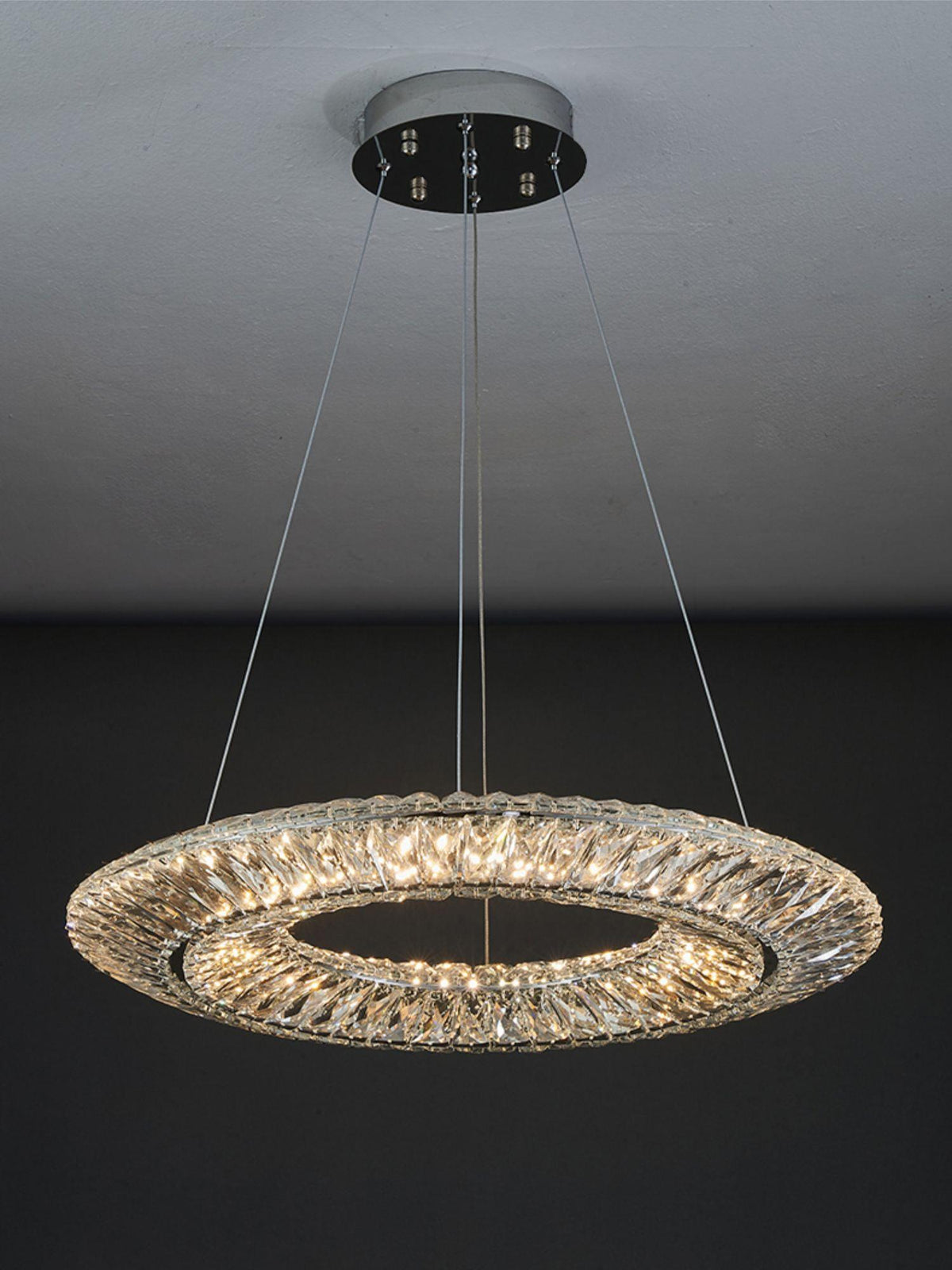 Tev Chandelier Geometric Crystal LED Elegant
